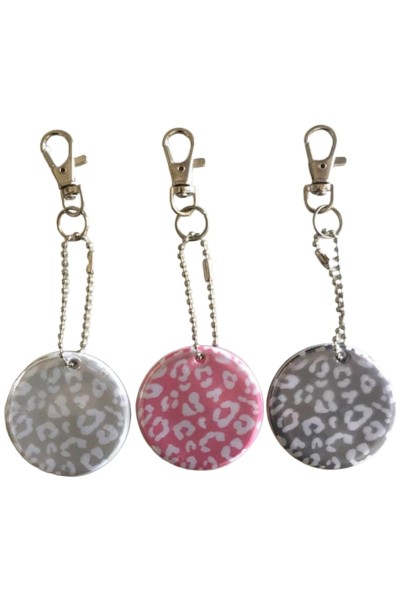 DG-CW  訂做雙面反光鑰匙圈  書包環保反光掛件   PVC反光製品吊牌訂製廠  150度高溫電壓成型  材質：PVC反光晶格   側面照